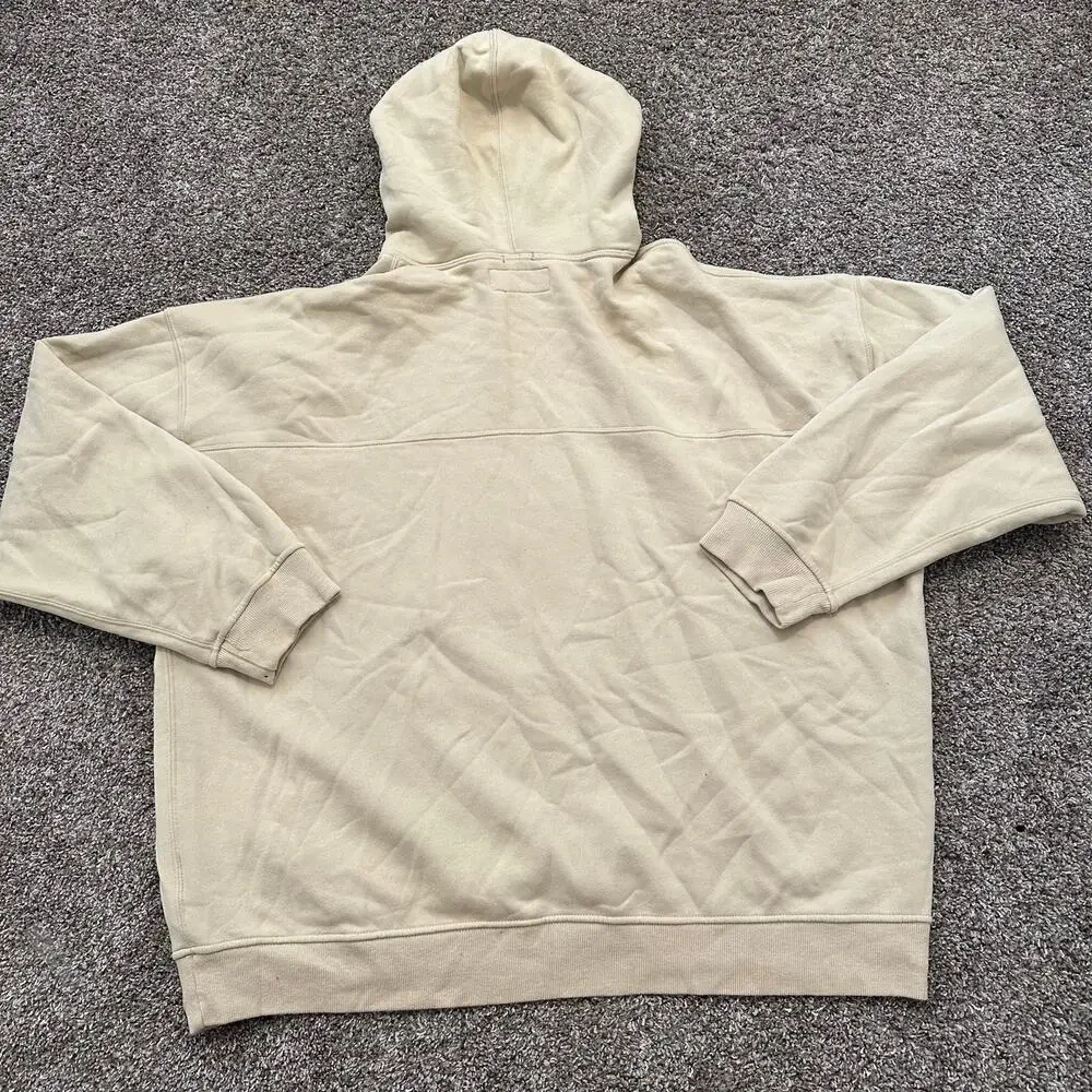 ABERCROMBIE & FITCH Men's Essential Popover Hoodie Size XXL In Cream - Picture 2 of 9